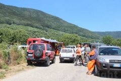 Le operazioni per domare le fiamme