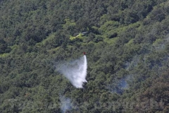 Le operazioni per domare le fiamme