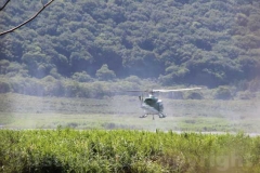 Le operazioni per domare le fiamme