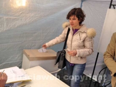 La candidata Raffaella Valeri al voto
