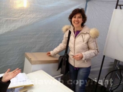 La candidata Raffaella Valeri al voto