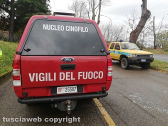Viterbo - Protezione civile e vigili del fuoco