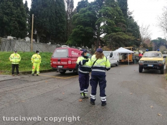 Viterbo - Protezione civile e vigili del fuoco