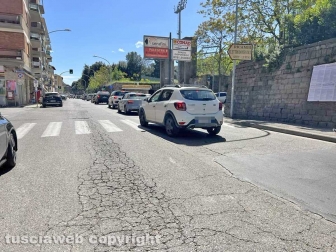 Le strade in via Garbini e via della Palazzina