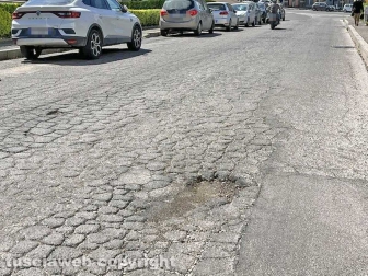 Le strade in via Garbini e via della Palazzina