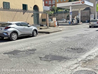 Le strade in via Garbini e via della Palazzina