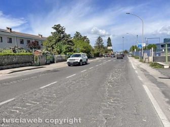 Le strade in via Garbini e via della Palazzina