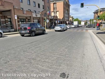 Le strade in via Garbini e via della Palazzina