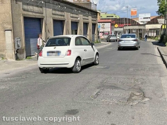 Le strade in via Garbini e via della Palazzina