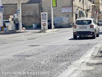 Le strade in via Garbini e via della Palazzina