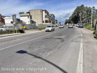 Le strade in via Garbini e via della Palazzina
