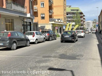 Le strade in via Garbini e via della Palazzina