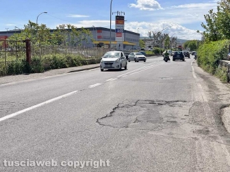 Le strade in via Garbini e via della Palazzina