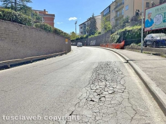 Le strade in via Garbini e via della Palazzina