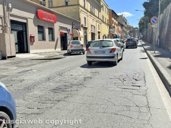 Le strade in via Garbini e via della Palazzina