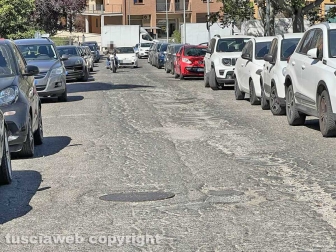 Le strade in via Garbini e via della Palazzina