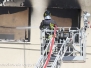 Le ultime operazioni di spegnimento dell'incendio alla facoltà di Agraria