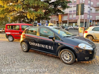L'elicottero dell'Esercito in piazza dei caduti