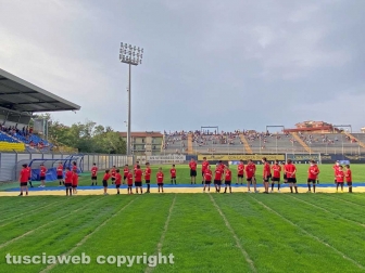 Viterbo - L'omaggio dello stadio Rocchi a Leonardo Bonucci