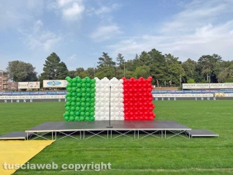 Viterbo - L'omaggio dello stadio Rocchi a Leonardo Bonucci