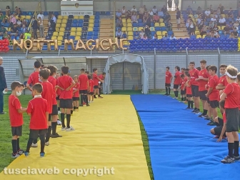 Viterbo - L'omaggio dello stadio Rocchi a Leonardo Bonucci