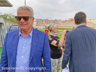 Viterbo - L'omaggio dello stadio Rocchi a Leonardo Bonucci - Il sindaco Arena