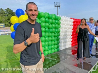 Viterbo - L'omaggio dello stadio Rocchi a Leonardo Bonucci