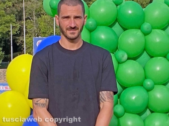 Viterbo - L'omaggio dello stadio Rocchi a Leonardo Bonucci