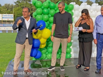 Viterbo - L'omaggio dello stadio Rocchi a Leonardo Bonucci