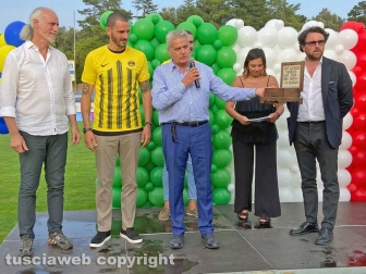Viterbo - L'omaggio dello stadio Rocchi a Leonardo Bonucci