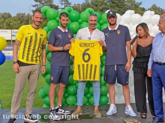 Viterbo - L'omaggio dello stadio Rocchi a Leonardo Bonucci
