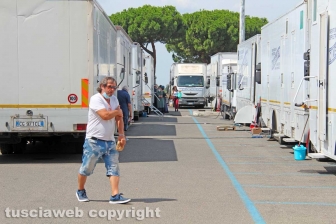 Viterbo - Sul set di "Leonardo" - Il campo base