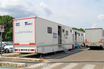 Viterbo - Sul set di "Leonardo" - Il campo base