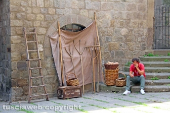 Viterbo - Sul set di "Leonardo" a San Pellegrino