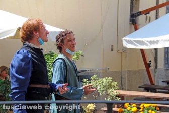 Viterbo - Sul set di "Leonardo" a San Pellegrino