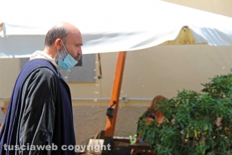 Viterbo - Sul set di "Leonardo" a San Pellegrino