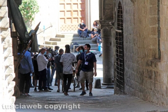 Viterbo - Sul set di "Leonardo" a San Pellegrino
