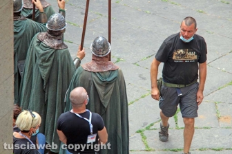 Viterbo - Sul set di "Leonardo" a San Pellegrino