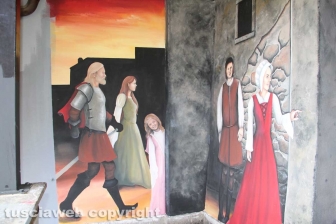 L'inaugurazione del murales nel sottopassaggio di Bagnaia