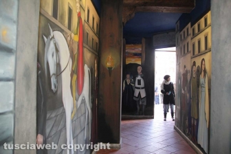 L'inaugurazione del murales nel sottopassaggio di Bagnaia