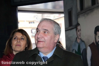 L'inaugurazione del murales nel sottopassaggio di Bagnaia