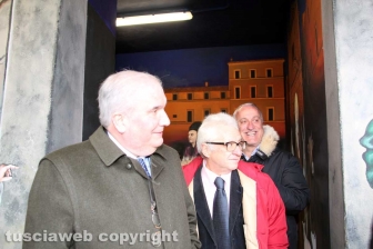 L'inaugurazione del murales nel sottopassaggio di Bagnaia