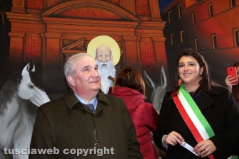 L'inaugurazione del murales nel sottopassaggio di Bagnaia