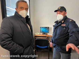 Viterbo - L'inaugurazione del posto di polizia all'ospedale di Belcolle