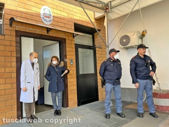 Viterbo - L'inaugurazione del posto di polizia all'ospedale di Belcolle