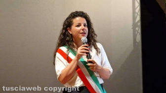 L'inaugurazione della mostra Macchine di Pace - La sindaca Chiara Frontini