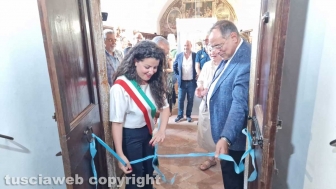 L'inaugurazione della mostra Macchine di Pace