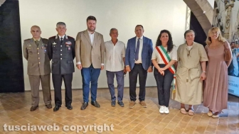 L'inaugurazione della mostra Macchine di Pace