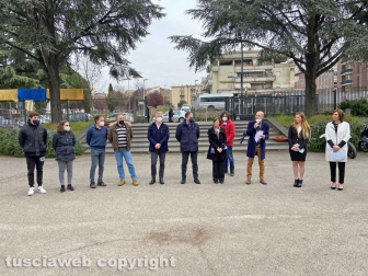 L'inaugurazione della nuova insegna all'Itt Da Vinci