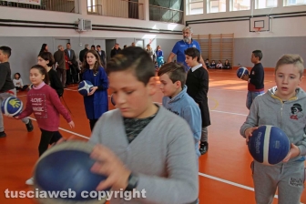 L'inaugurazione della palestra "Alessandro Volta"